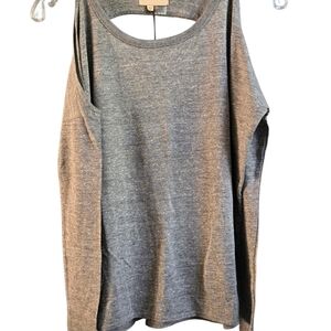 Chaser Heather Gray Long Sleeve Top, XSMALL